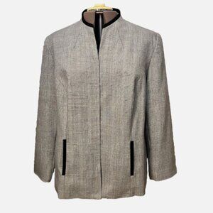 Stanley Blacker. Sz 20W. Glenn Plaid. Zip Up. Long Sleeve Lined Jacket. DB